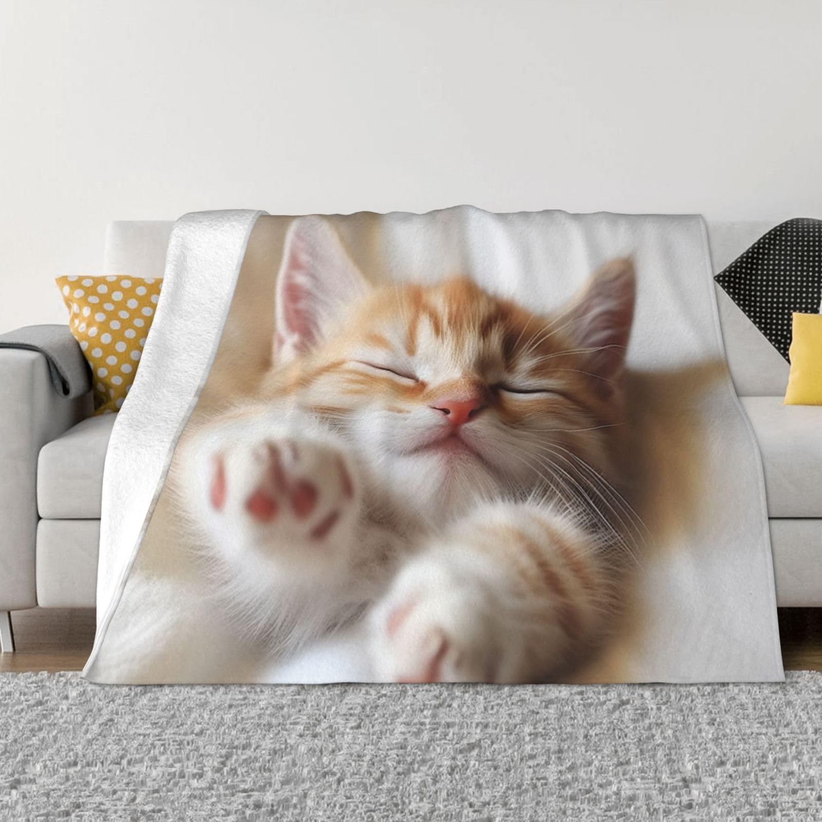 Couverture micro-polaire légère contre le froid sur le canapé 127x101