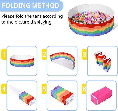 Miniatura 6 de Piscina de pelotas para niños de 40 pulgadas plegable de doble capa Oxford con bolsa de almacenamiento para juegos (bolas no incluidas), regalos