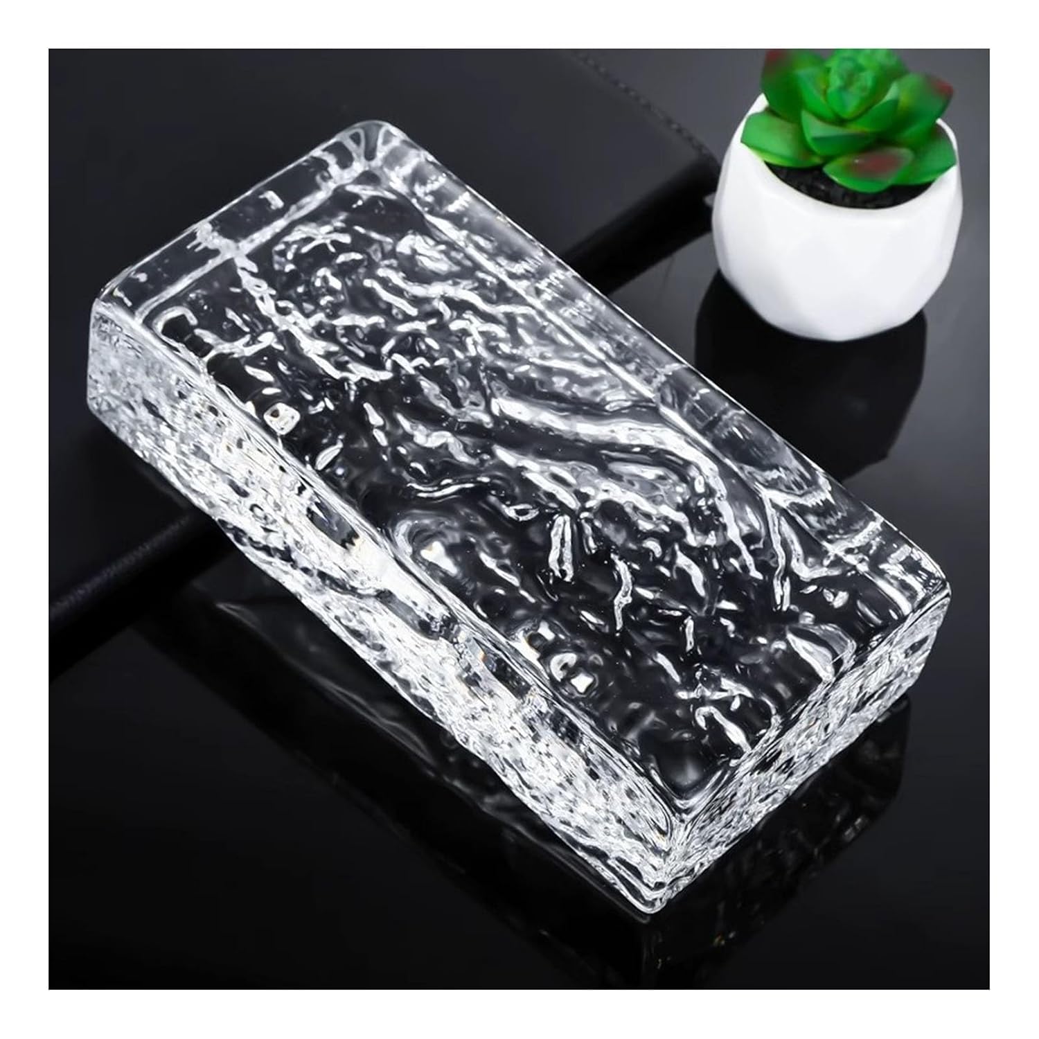 Glass Blocks ﻿ Office Decorative Partition Wall，Transparent Glass Blocks，for Home Bathroom Decoration(Style4)