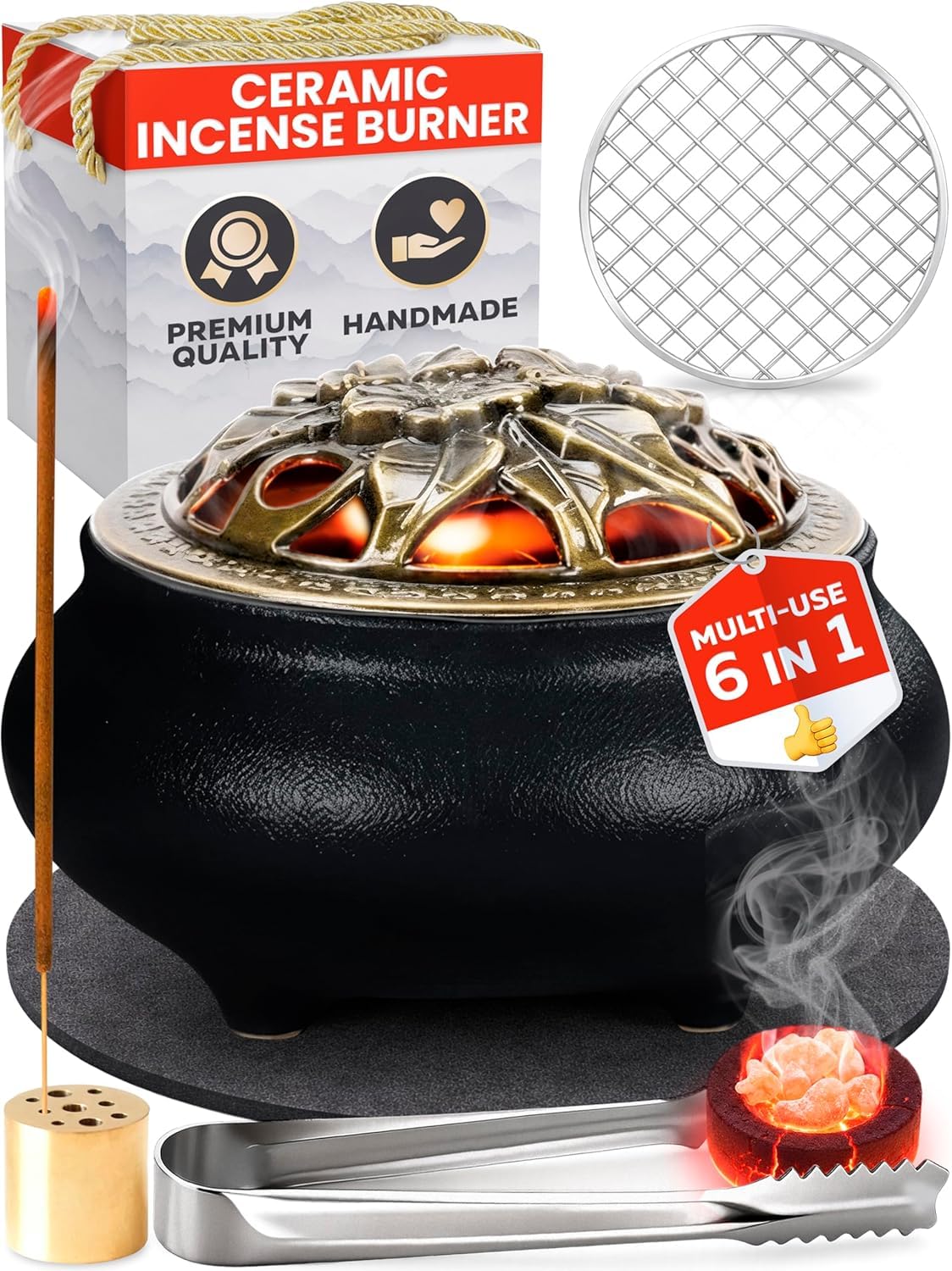 Amazon.com: Resin Incense Burner Bowl Set for Charcoal
