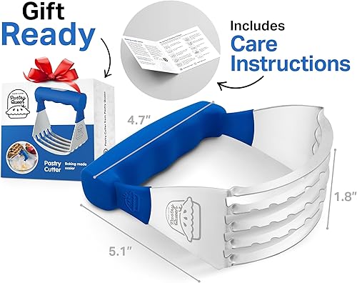 Miniatura 7 de PASTRY QUEEN Herramienta de corte de repostería  Batidora de repostería de acero inoxidable resistente para hornear, mango cómodo, apto para