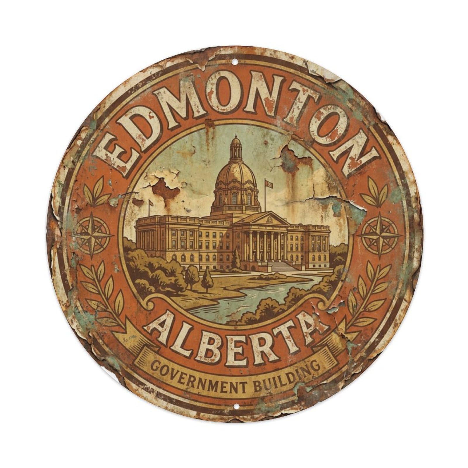 Tgrcjimh Style Metal Tin Sign Canada Vintage Travel Edmonton