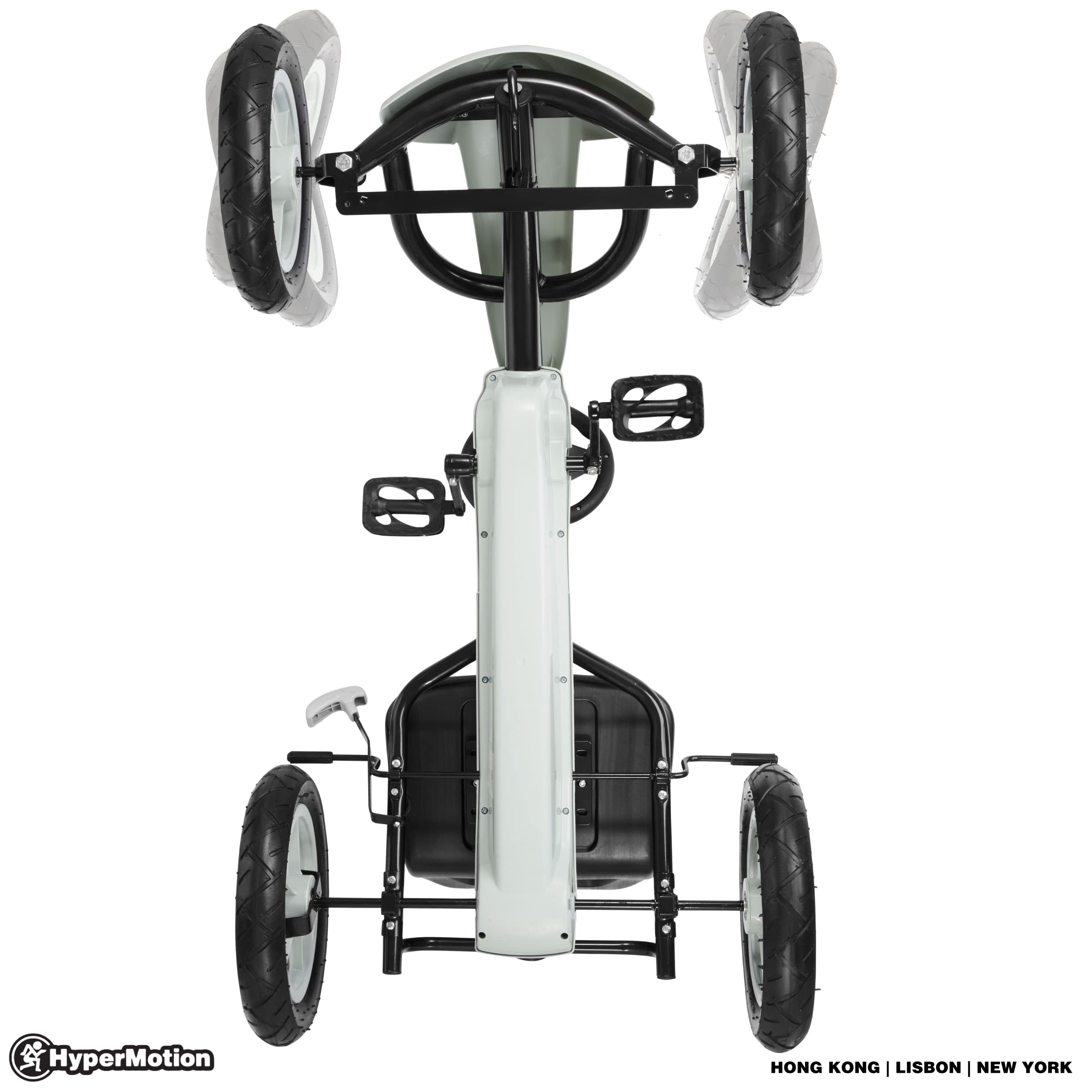 HyperMotion Go-Kart EVOQUE per Bambini (5-8 Anni) con 3 Modalità di Guida - Auto per Bambini Fino a 50 kg, Colore Grigio