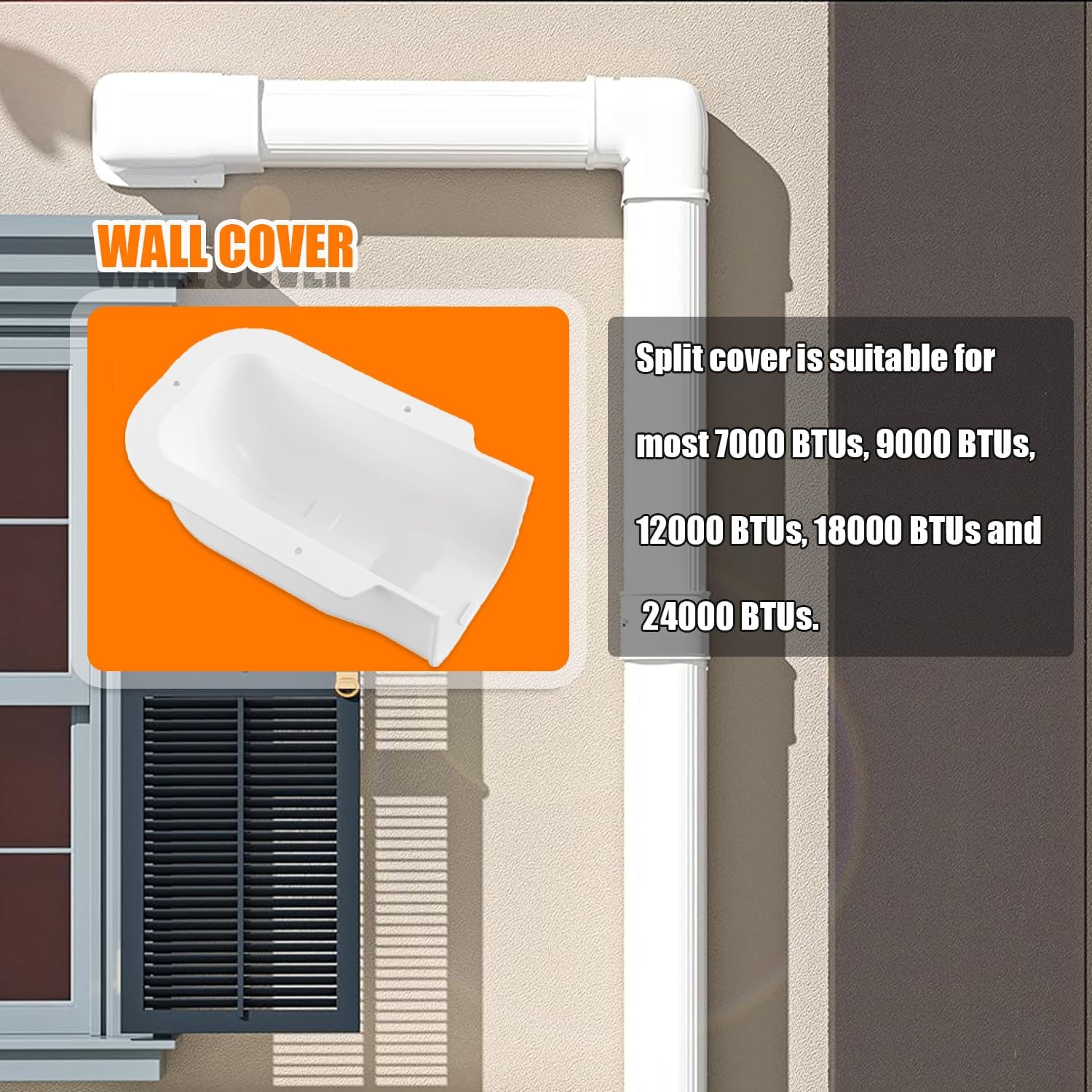 3" Entry Wall Cover Line Cover Set Parts PVC Accessory