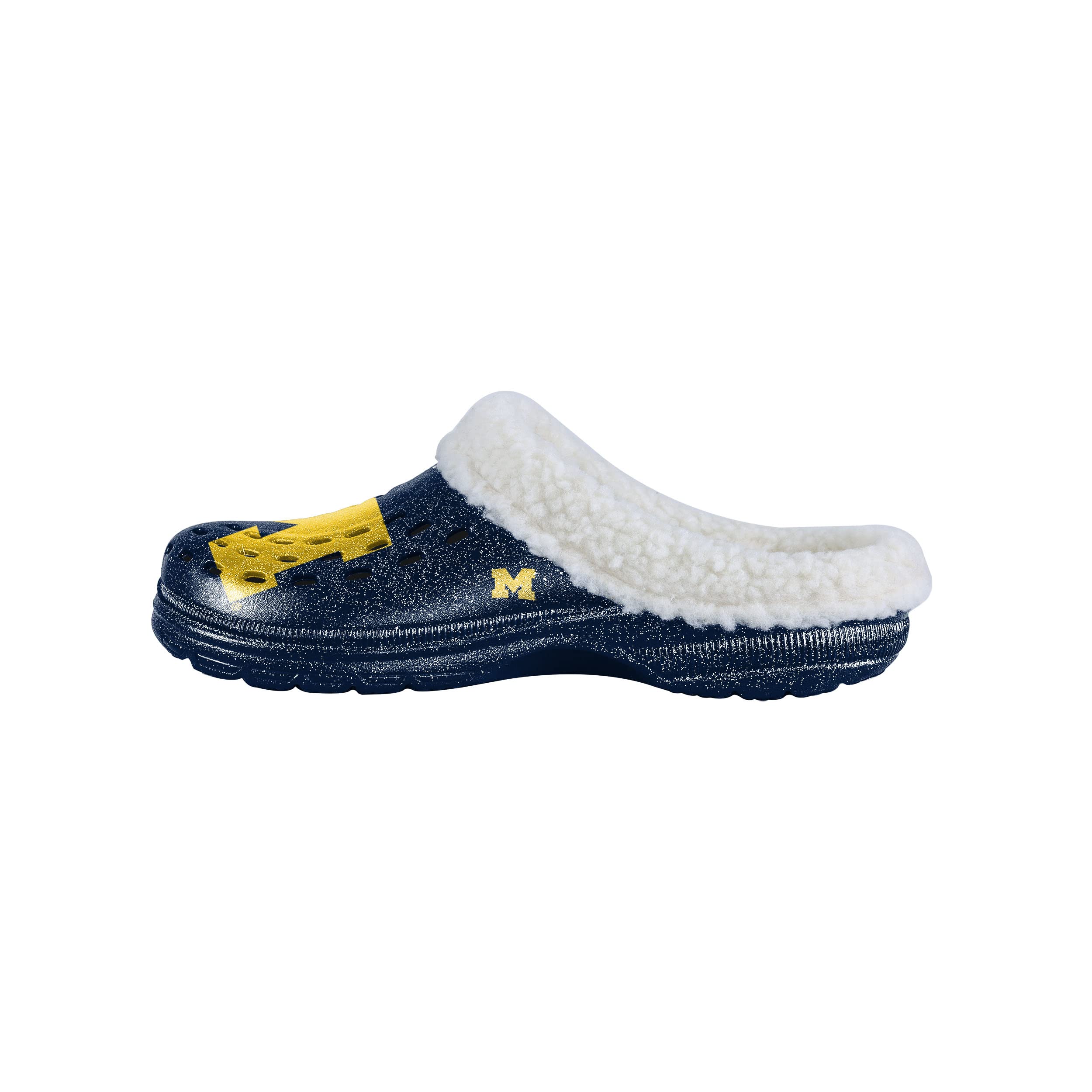 FOCO NCAA Womens Sherpa Lined Glitter Clog - L