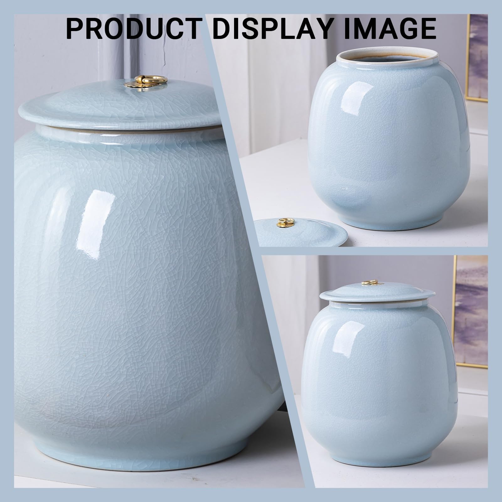 Ceramiczny słoik do przechowywania ryżu, hermetyczny pojemnik na żywność do przechowywania ziarna, idealny do mąki, cukru, płatków śniadaniowych, kawy i ryżu