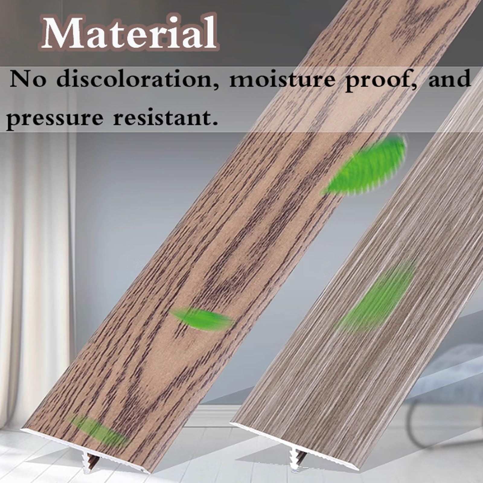 3PCS A T Finitura Effetto Legno,Profilo T in Alluminio,Striscia di Transizione A T per Pavimenti,Liscio,Impermeabile,per Unire Fessure nel Pavimento E Transizioni tra Porte