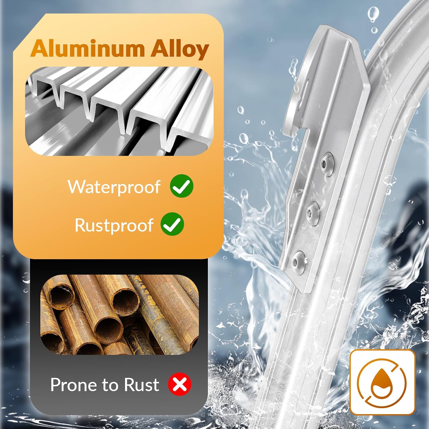 Golf Cart Front Strut Brackets Kit, Club Car Aluminum Front Strut Support Brackets, Fits 1982-2000 Club Car DS & Carryall - Silver