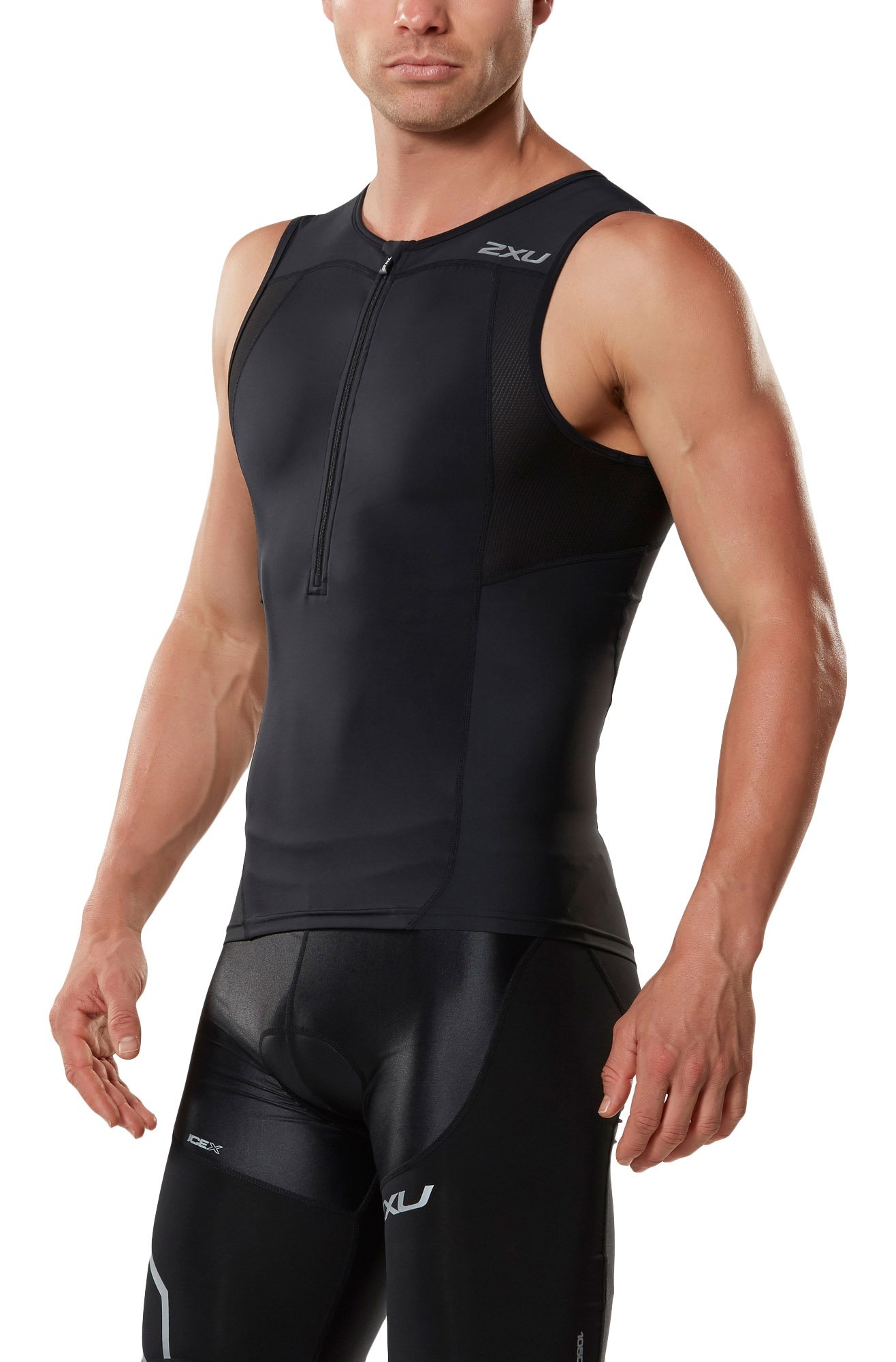 Triathlon Training Sport Vests for Men, Black/Yellow