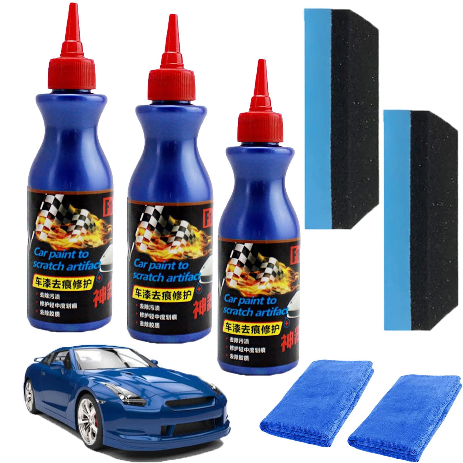 XBAILAZ Ultimate Paint Restorer 80ml- Car Scratch Remover for Deep Scratches, F1-CC Car Scratch Remover for Vehicles Paint Scratch Repair Agent (3 Set)
