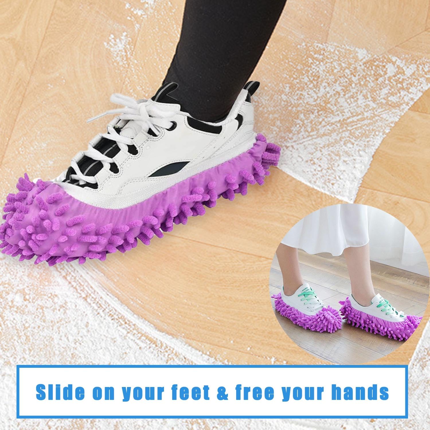 10 Stks Mop Slipper Schoenen Cover, Zachte Wasbare Microvezel Schoenen Cover Herbruikbare Voet Sokken Voor Vloer Polijsten Vegen Dweil Tool Voor Badkamer Kantoor