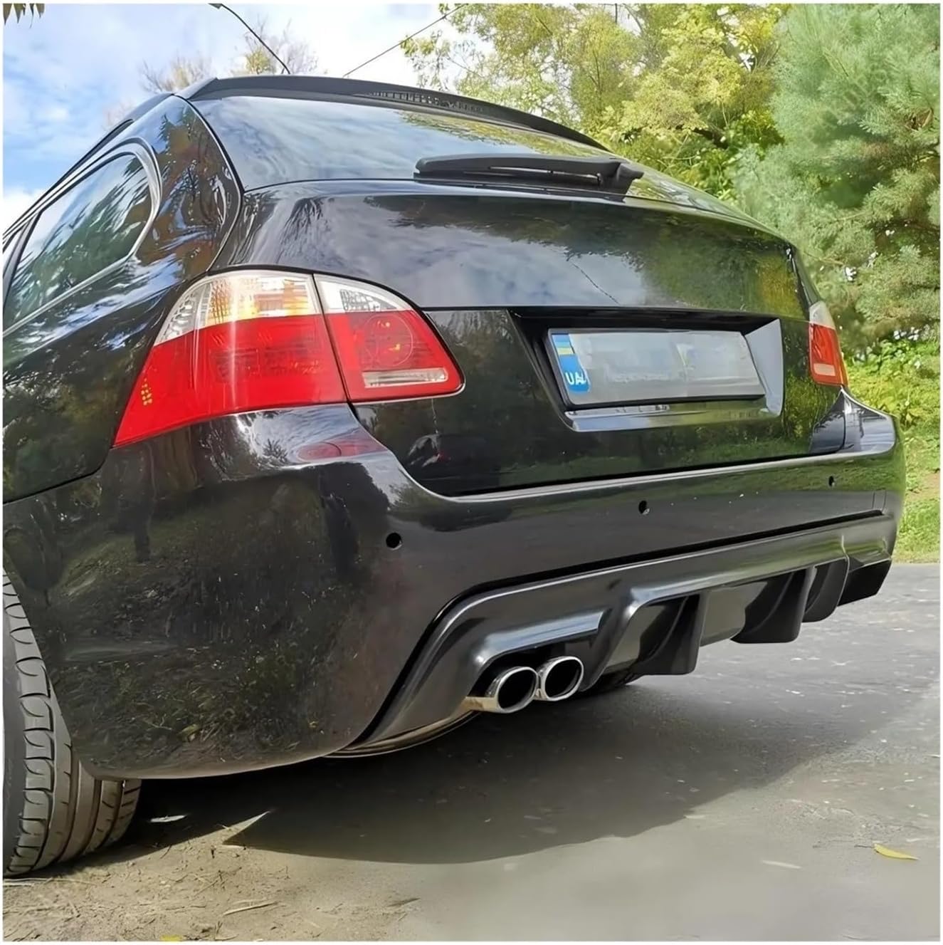 リアバンパー スプリッター ディフューザー と互換性がある BMW 5シリーズ E60 E61 2004 2005 2006 200