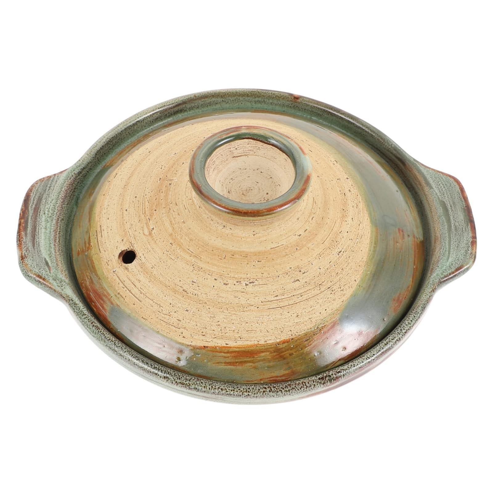 BKHsgDXJ Clay pots for cooking, Clay Nonstick Chinese Earthen Pot with Lid for Hot Dolsot Bibimbap Soup 18Cm A Cookware