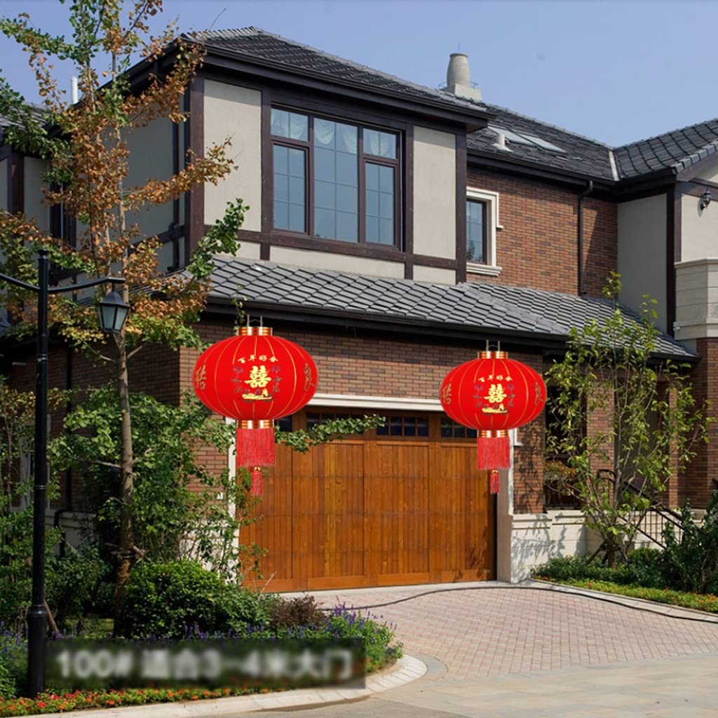 20 Stück Rote Chinesische Laternen An 4 Schnüren – 99 Cm, Deko Für Neujahr, Gartenpartys & Feste