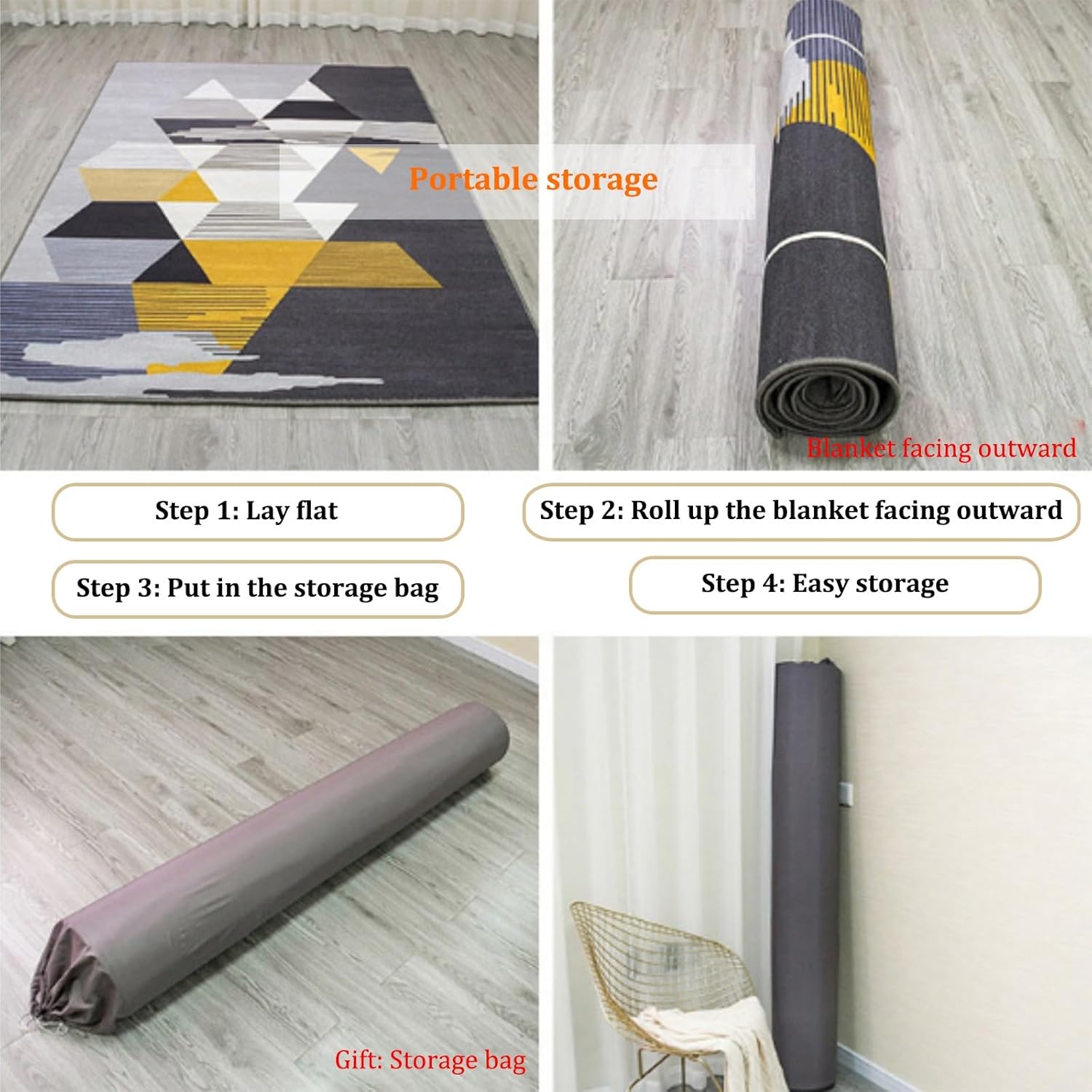 Indoor Floor Heater,Soft Plush Carpet,Graphene Electric Heated Rug,Moroccan Boho Tribal Design,Intelligent Temperature Control,for Living Room,Bedroom,Dining Space(B,41.34x74.8in)