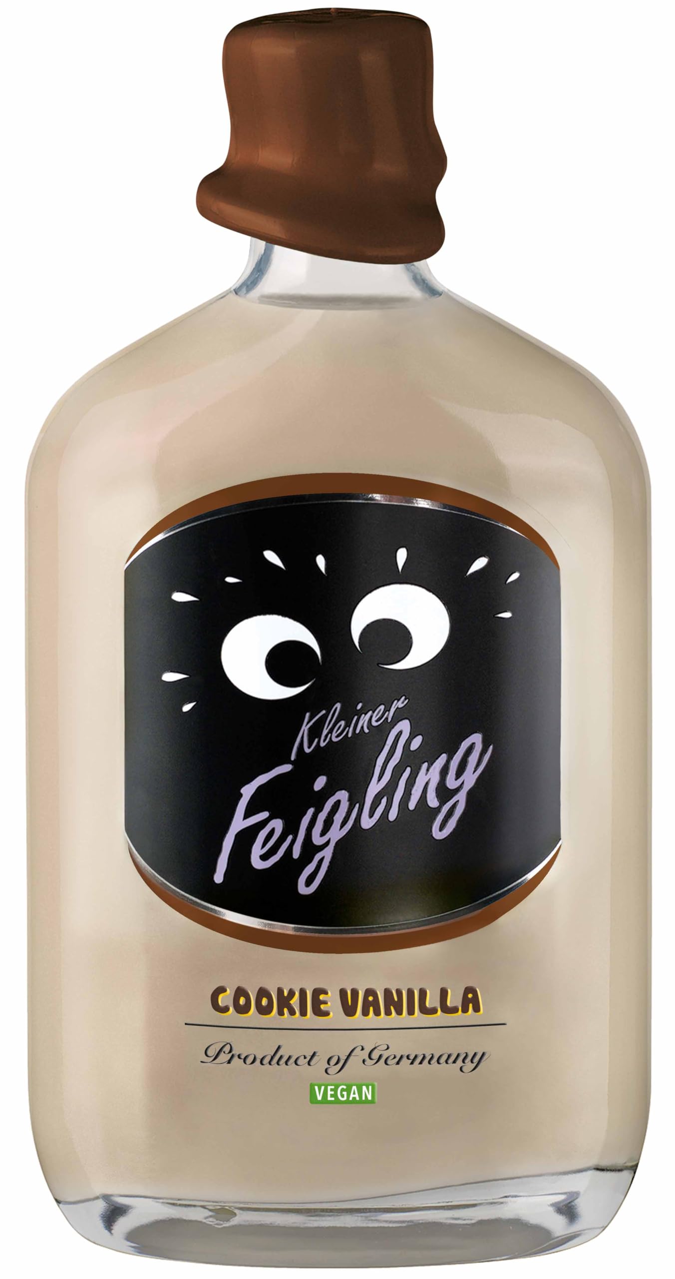 Kleiner Feigling Cookie Vanilla (0,5 L) – Veganer Creamlikör auf Vodka-Basis mit süßem Schokokeks-Vanille-Geschmack – Frech, cremiger Shot für jede Feier – 15 % Vol.