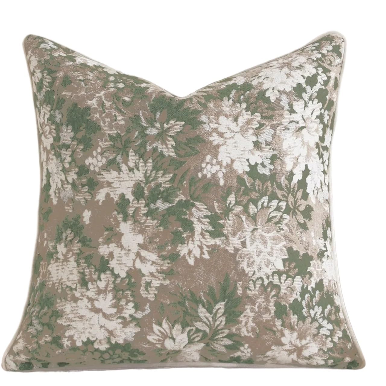 XPJYUA Chenille Pillow Covers Vintage Chenille Floral Square Throw Pillow Cover Soft Decorative Accent Couch for Living(Type 2)