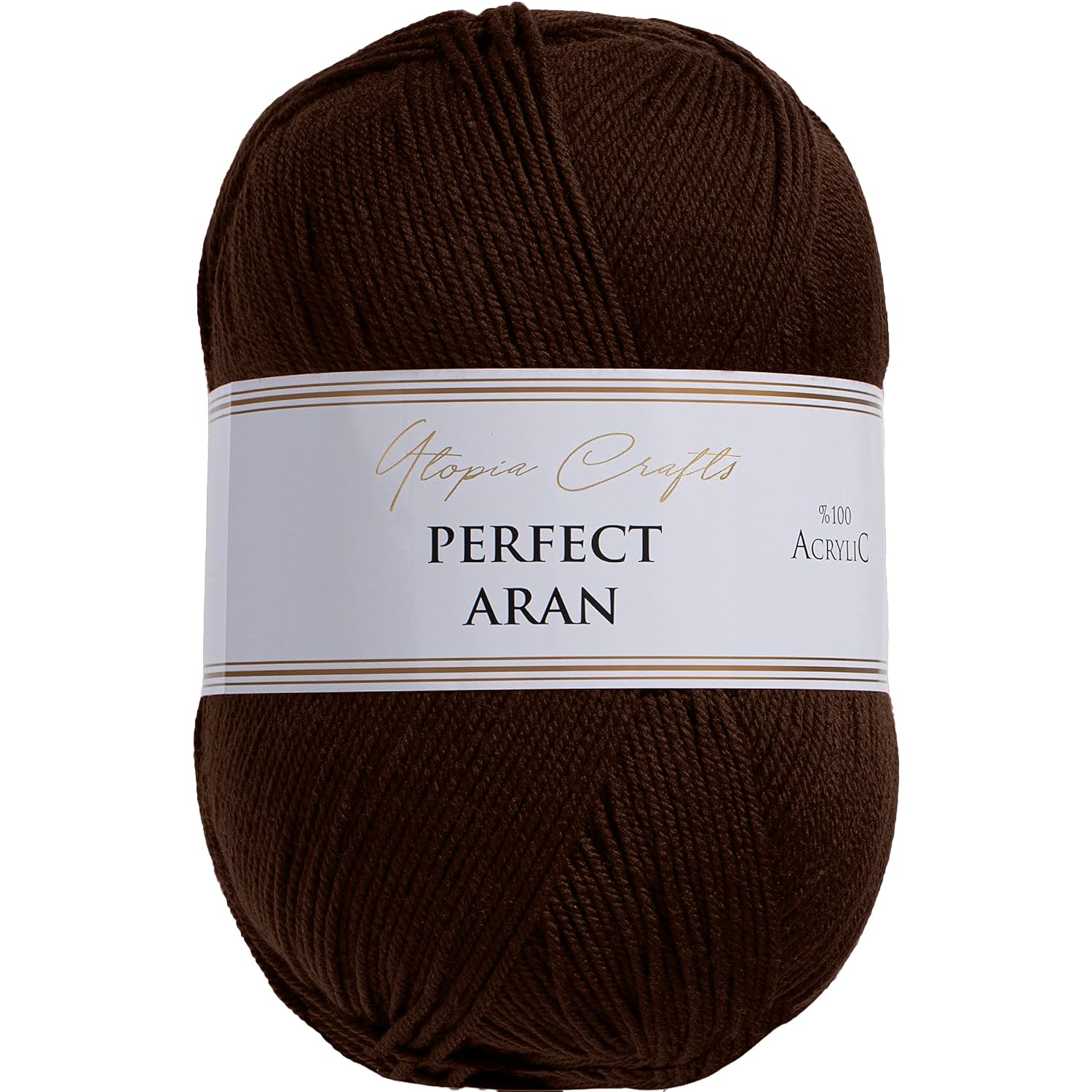 Utopia Crafts Aran Knitting and Crochet Yarn, 400g (Coffee Bean)