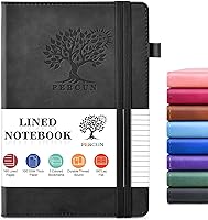 Vista 1 de Lined Journal Notebook for Men & Women, 160 Pages College Ruled Journal for Writing, A5 Hardcover Leather Notebooks for Work, School, Business
