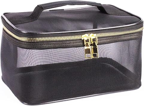 BYENS Makeup Bag Suitcase Professional Black Clear Bag Travel Set Cosmetic Suitcase Luggage Organizer