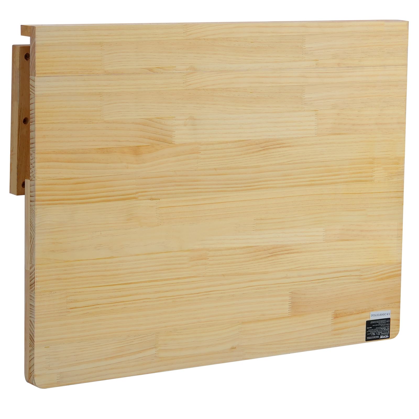 VEVOR Mesa Plegable de Pared, 800 x 600 x 298 mm, Escritorio Flotante de Madera con Soporte de Hierro, Mesa Plegable para Espacios Pequeños, Oficina en Casa, Comedor, Cuarto de Lavado, Cocina, Bar