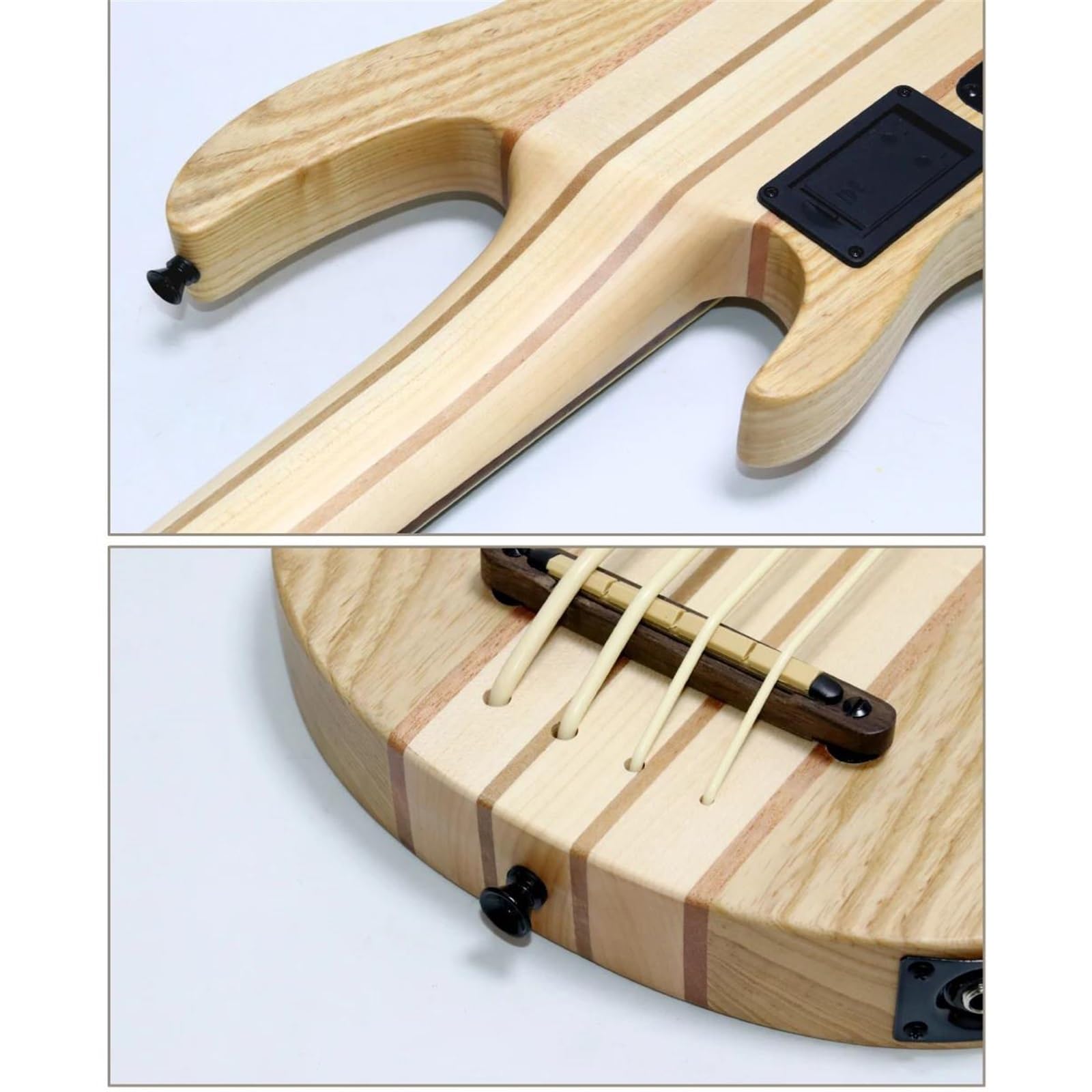 ukulele Elektryczna Gitara Basowa Ukulele 30 Cali 4 Struny Mini Bass Przetworniki Do Gitary Elektrycznej Maple Ash