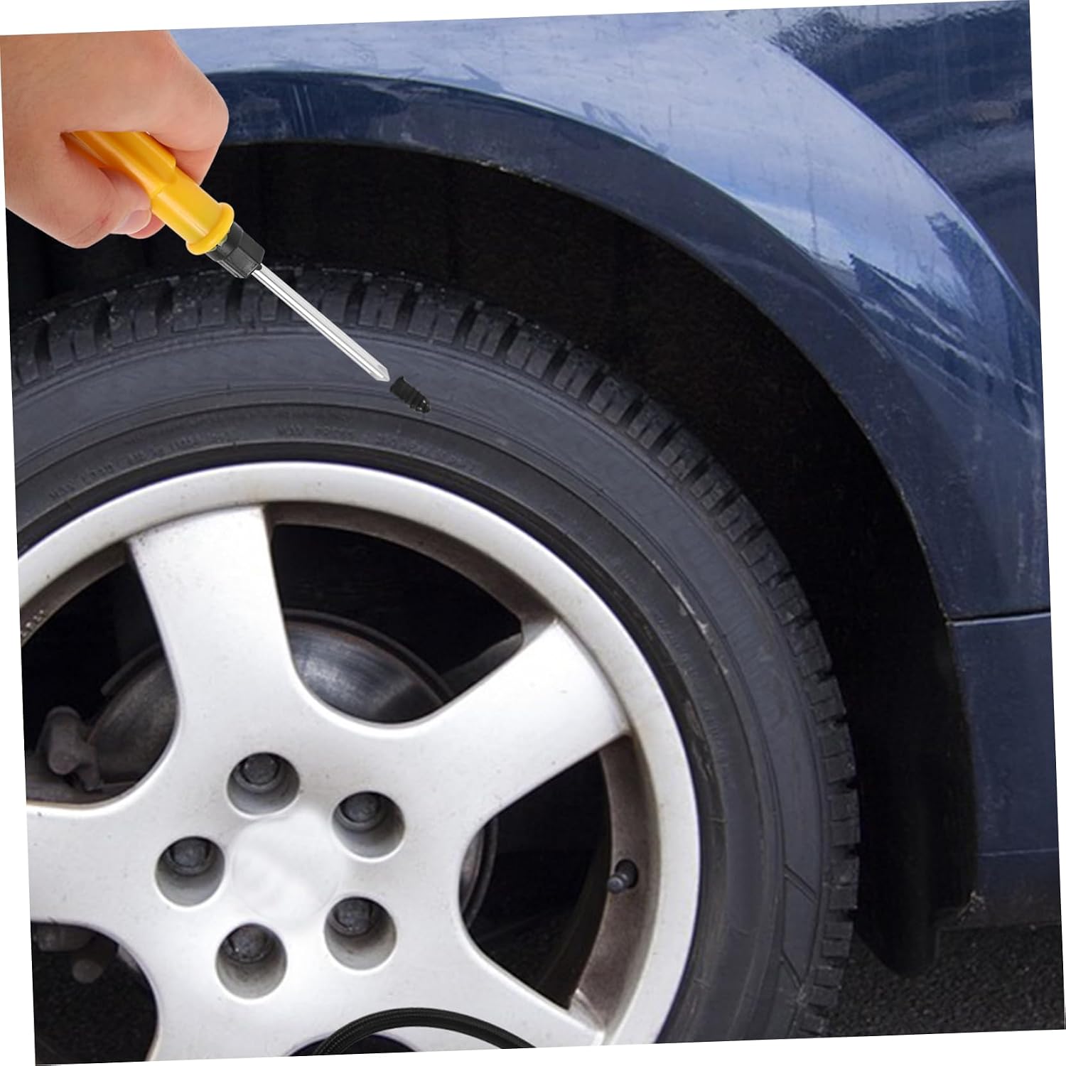 CHILDWEET 1set Tire Repair Tool Kit Vacuum Tire Repair Nails for Cars Motorcycles Rubber Screws Screwdriver Efficient Easy to Use
