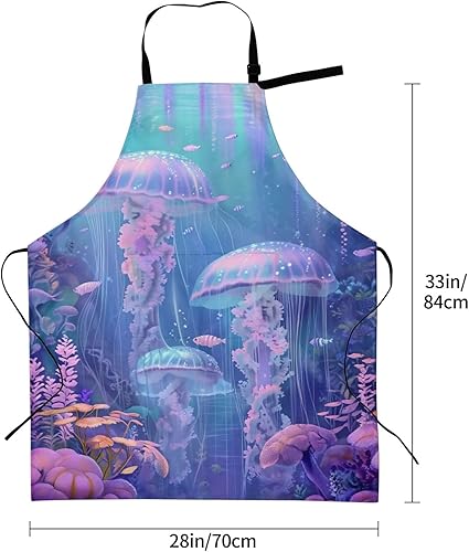 Miniatura 3 de Waterproof Apron With 2 Pockets,Kitchen Chef Aprons Bibs For Cooking Baking Painting Gardening Grooming