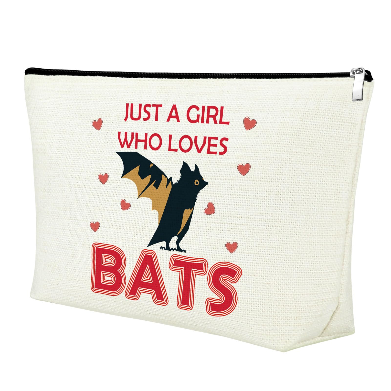 Mxrymvu Funny Bat Gifts Bat Themed Gifts for Women Makeup Bag Cosmetic Bag Halloween Christmas Birthdays Present for Animal Lover Friend Travel Pouch