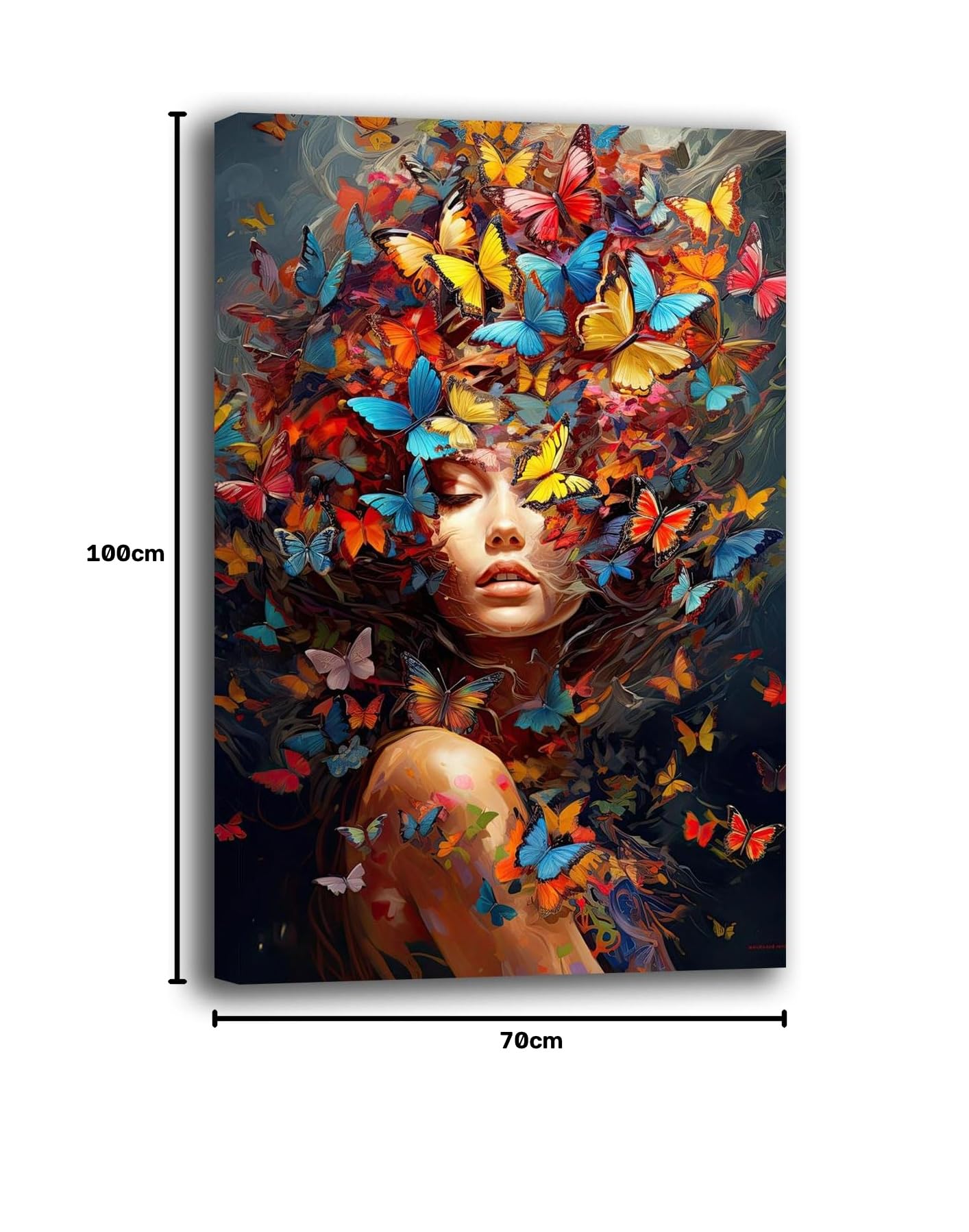 Printerland Quadro Moderno Verticale Donna Quadri moderni soggiorno da Parete XXL grande Stampa su tela Canvas Decorazione Murale muro Arredo Camera da letto Cucina (7, 70x100 cm)