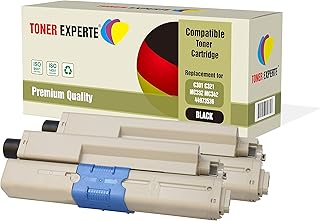 2-Pack TONER EXPERTE® Compatible with 44973536 Black Premium Toner Cartridges for Oki C301 C301dn C321 C321dn MC332dn MC342dn MC342dnw MC342dw MC342w