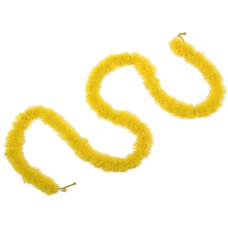 Light Handmade Craft Turkey Yellow Feather Boa 2Yard Long