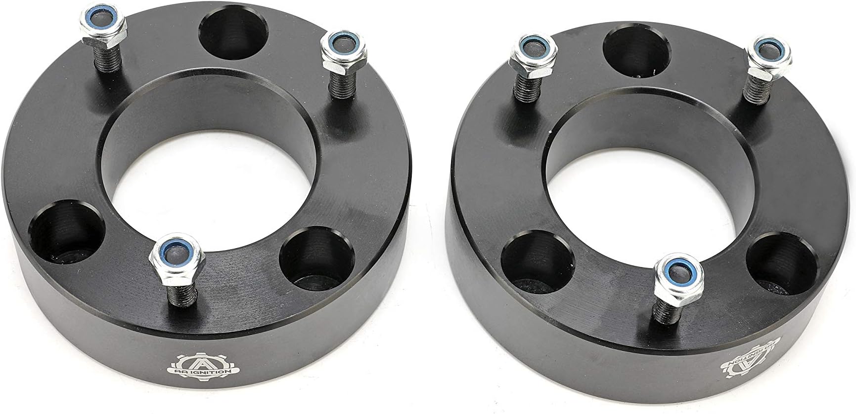 Front Leveling Kit 2.5" Inches - Fits 2004-2018 Ford F-150 Pickup Truck 2WD, 4 Wheel Drive 4WD, 4x4 - Front Strut Spacers Lift 2 1/2 Inch - Forged Aircraft Aluminum Billet Construction