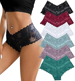 HAGOT Unterhosen Damen Spitze Sexy, Unterwäsche für Frau, Slip Boxershorts, Hipster Panties Dessous, Weiche und Bequem