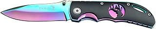Elk Ridge seria ER-134, nóż kieszonkowy z designerskimi uchwytami, ostry nóż, 6,99 cm, nierdzewne ostrze do / wędkowanie / kemping, lekki nóż składany 159 g