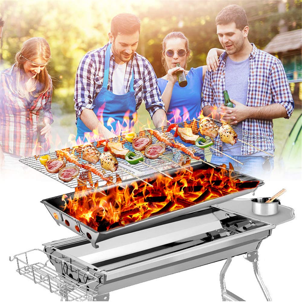 Griglia per Barbecue a Doppio Forno, Fodera Indipendente, Pieghevole 5 Persone o più Griglia per Barbecue di Grandi Dimensioni, per la casa Giardino Esterno Campeggio PIC-nic Cucina