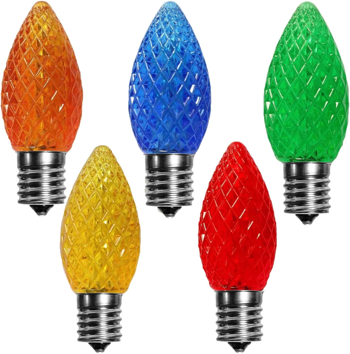 echosari 25 Pack C7 LED Replacement Christmas Light Bulbs 0.8W for