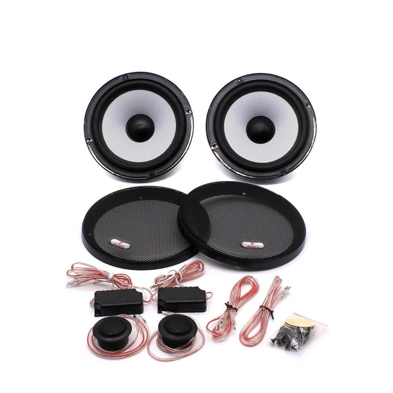 Audio para Coche Tweeters para Coche Conjuntos de Altavoces para Coche de 4/5/6,5 Pulgadas con Sonido HiFi, Mini Tweeter de cúpula y película de Seda, modificación de Audio(6.5 Inch)
