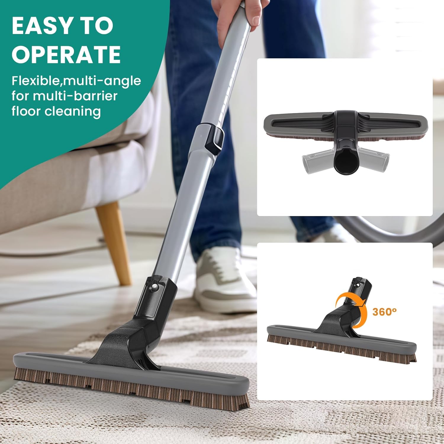 12 Inch Vacuum Floor Brush Assembly Compatible with Rainbow SRX E2 Series Vacuum Cleaner