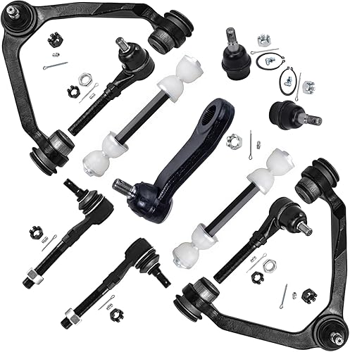 Miniatura 275 de Detroit Axle - Kit de suspensión frontal de 10 piezas para Chevy Trailblazer EXT GMC Envoy XL XUV Buick Rainier Isuzu Ascender Olds Bravada, brazos