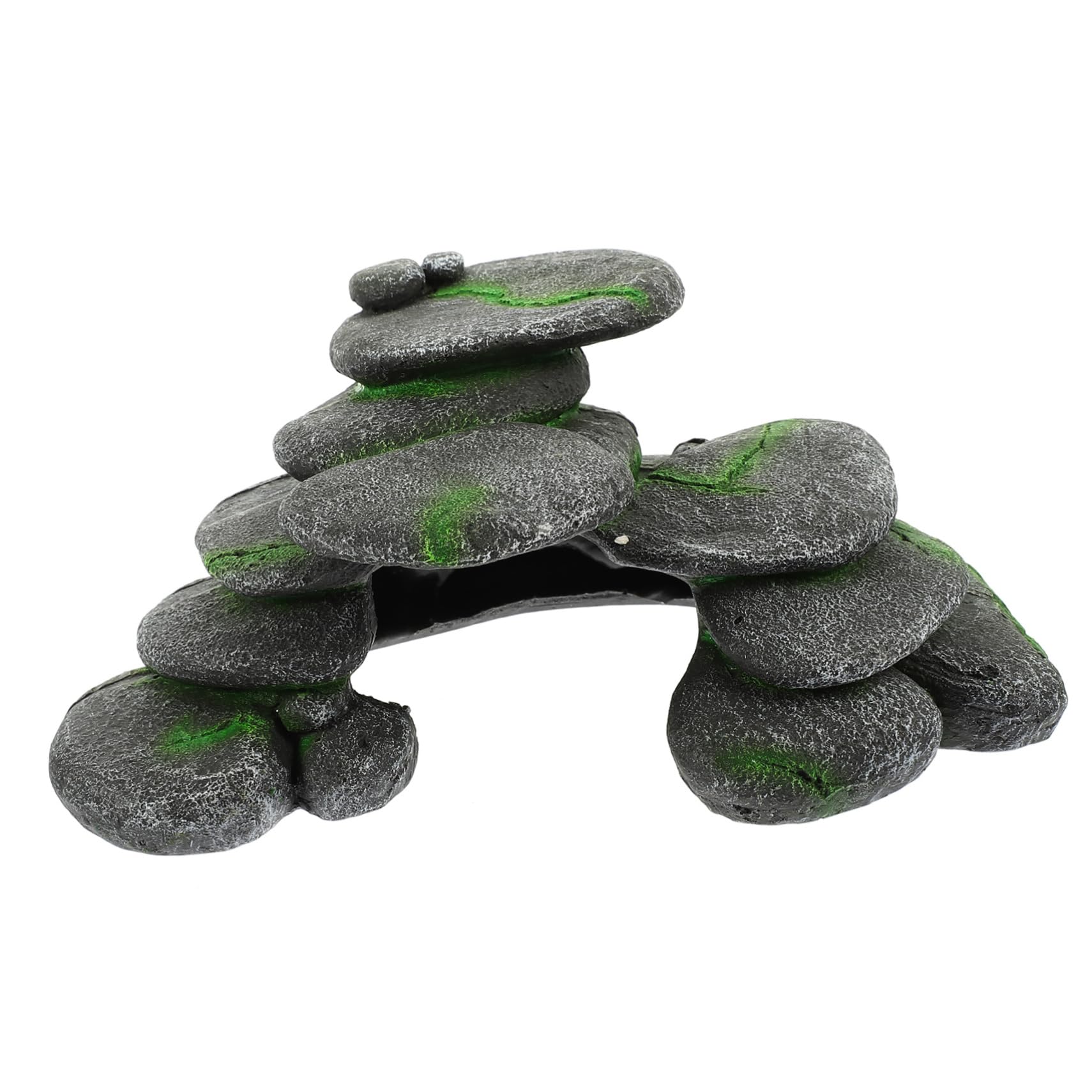 VANZACK Decorative Cobblestone Basking Platform for Turtles Lifelike Hideout Cave for Fish Tank Decoration Cozy Environment for Reptiles and Lightweight Design