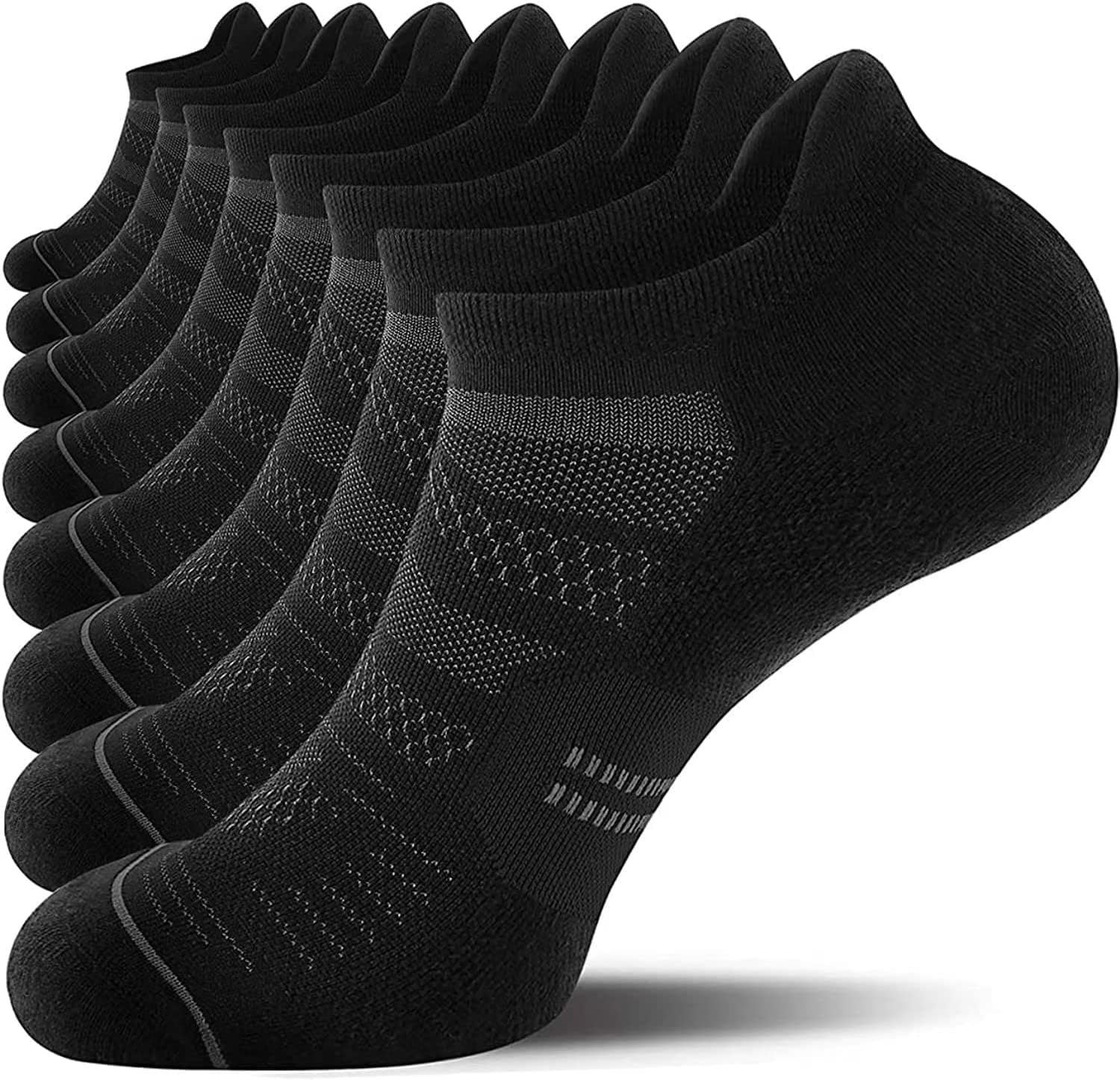 Skarpety do sneakersów dla mężczyzn i kobiet, skarpety sportowe, 8 par, wyściełane skarpety do biegania, bawełna, uniseks, krótkie skarpetki, oddychające skarpety do kostek