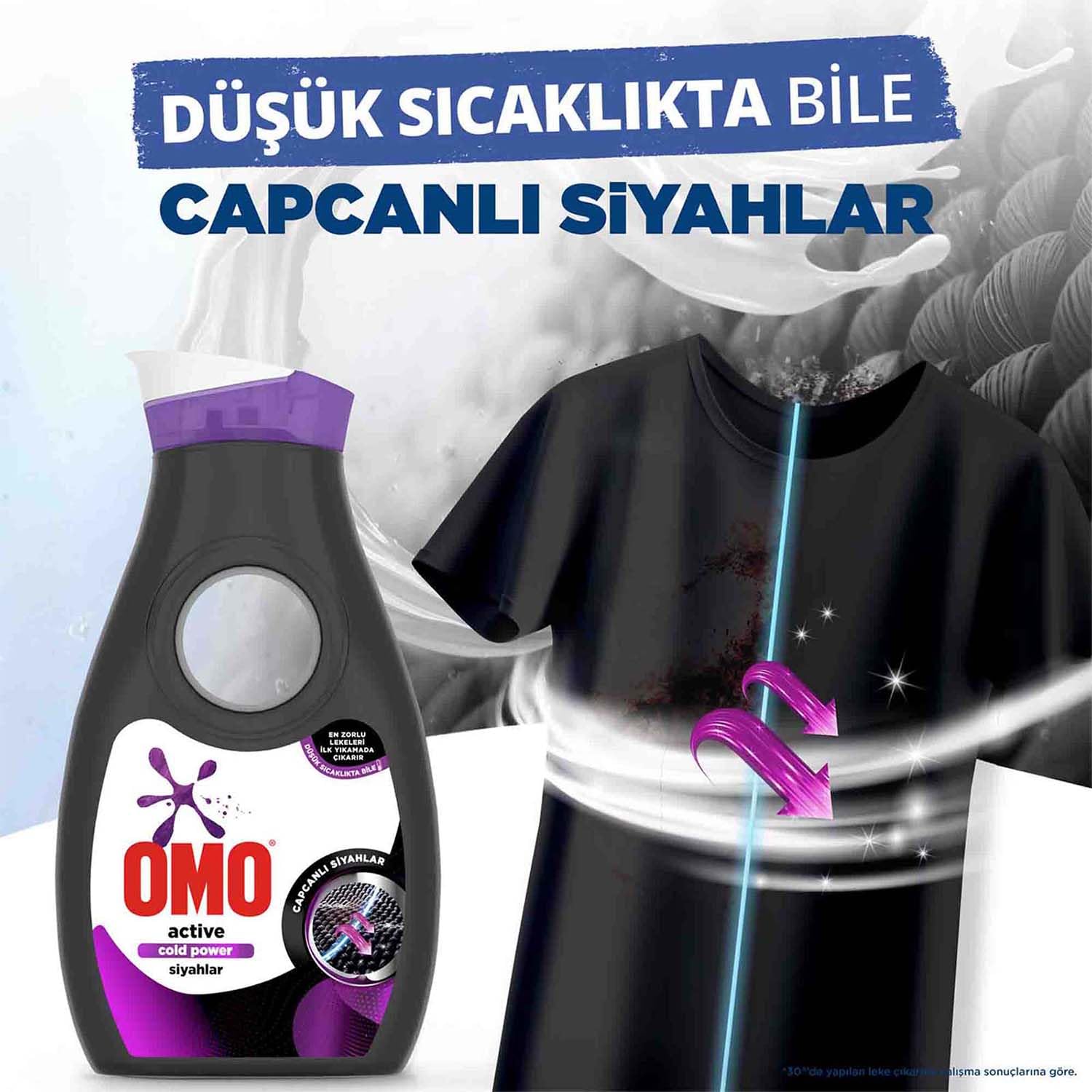 Omo Active Cold Power Siyahlar için Sıvı Çamaşır Deterjanı 910 ml