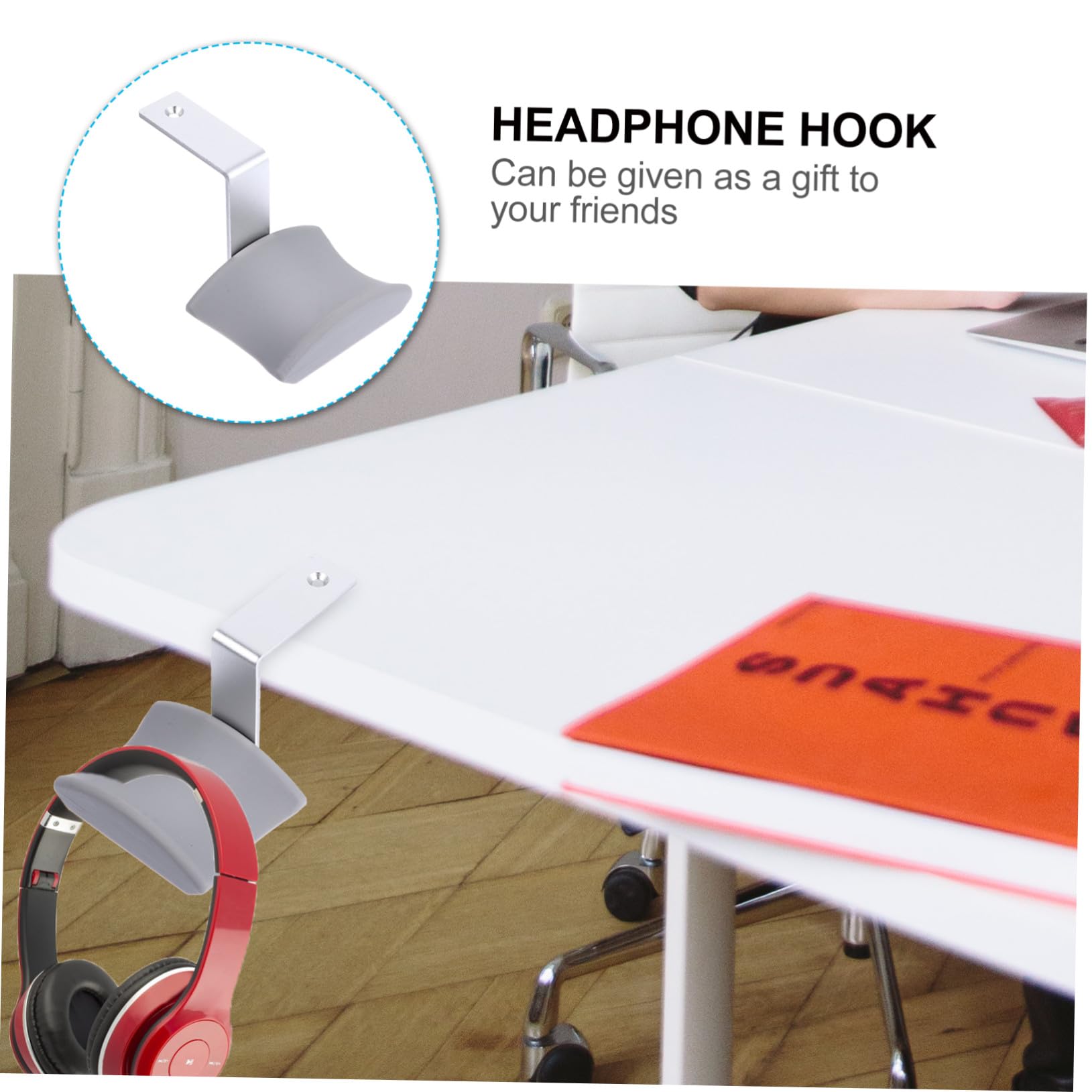 DOITOOL 3piezas Soporte para Auriculares De Silicona y Gancho para Auriculares con Adhesivo para Escritorios y Gaming