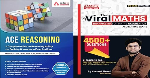 Ace Reasoning Ability &amp; Viral Maths Combo For IBPS / SBI / RRB / RBI Bank Clerk / PO Prelims &amp; Main Exams (English Printed Edition) By Adda247