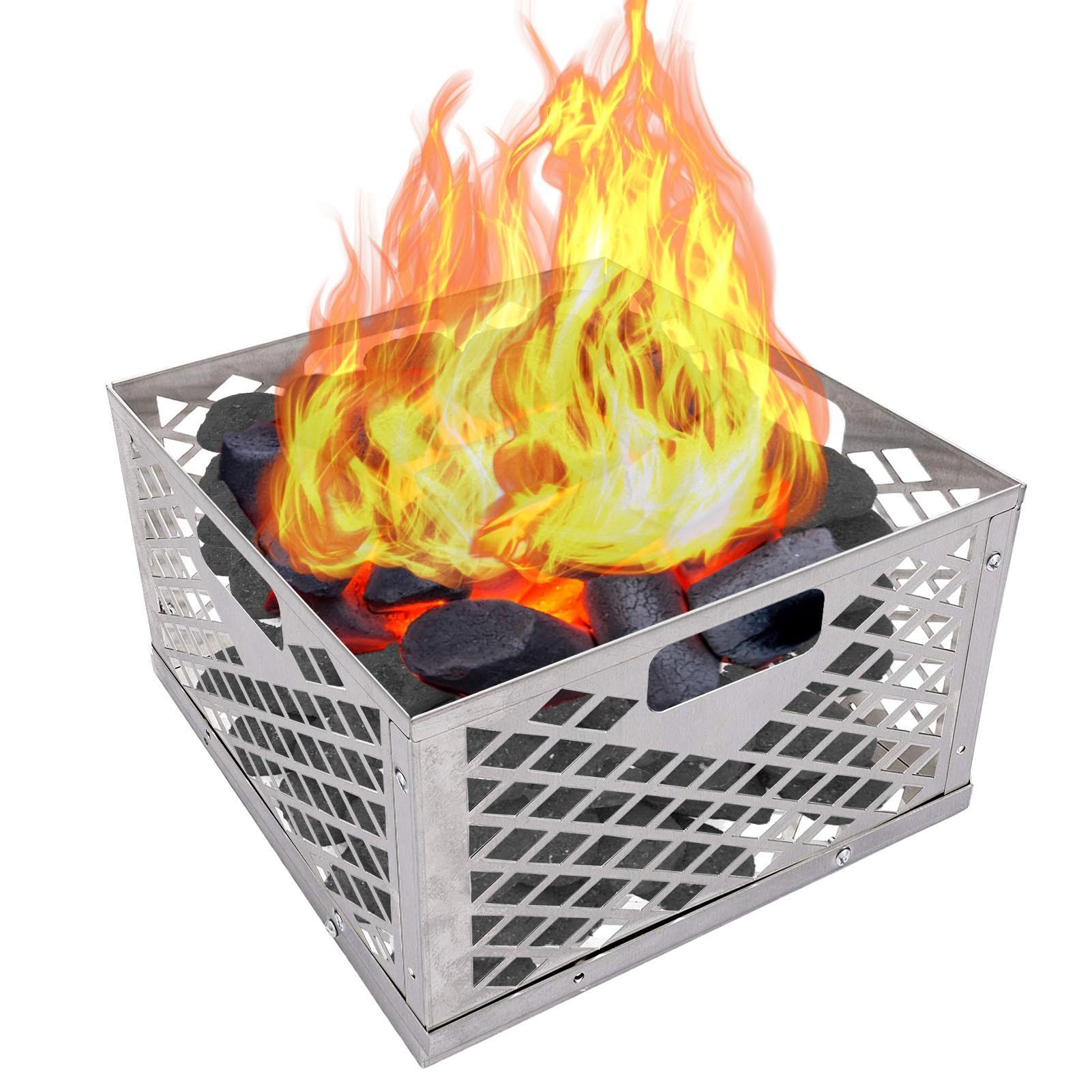 Braciere | Cestino per barbecue a carbonella, contenitore a carbone in | acciaio | Aumenta l'efficacia. per forno a carbonella antiruggine, adatto per la maggior parte dei barbecue offset