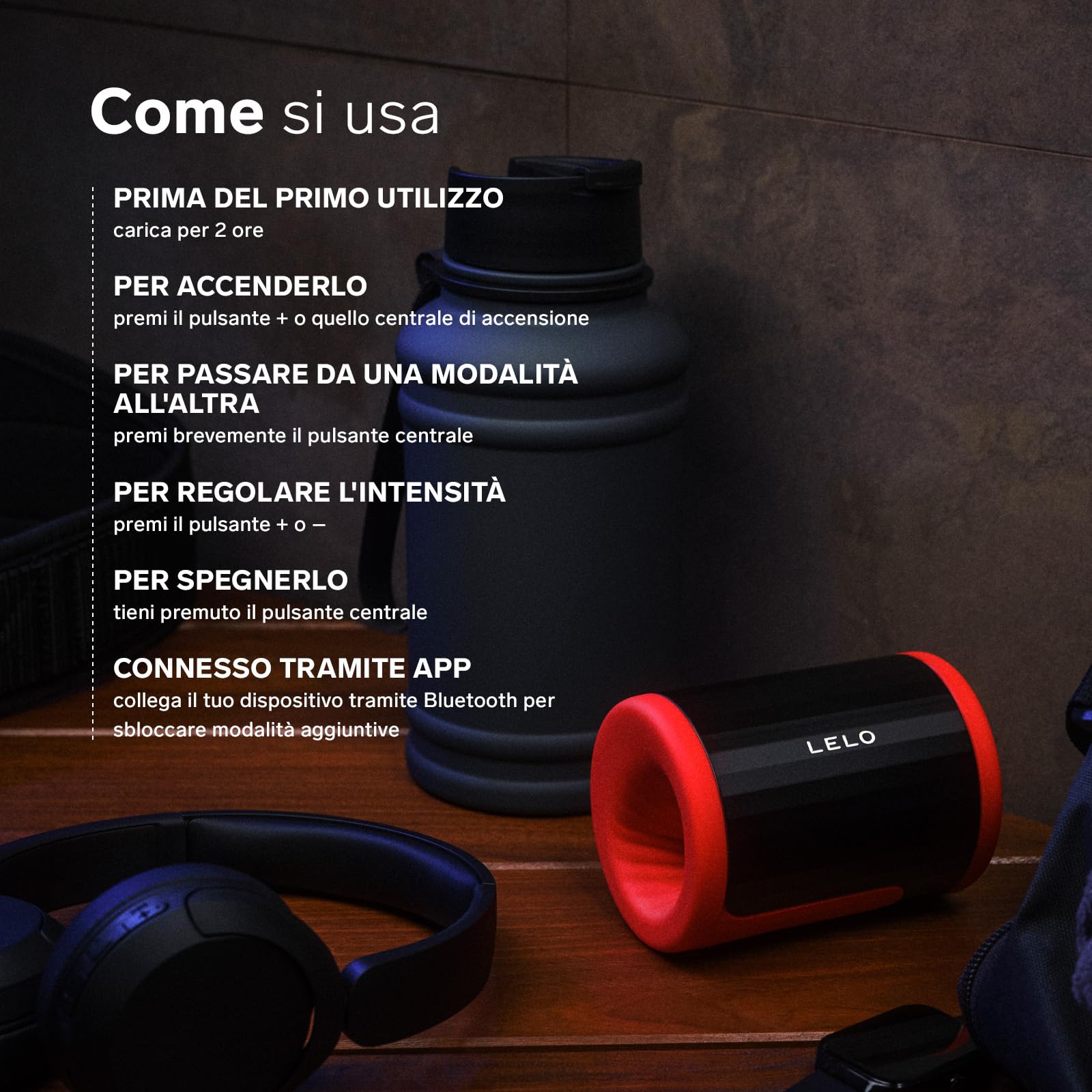 LELO F2S Trainer e Stimolatore di Durata Maschile, Masturbatore per Uomo con App Bluetooth, 14 Modalità di Piacere e Modalità Interattiva IA, Toys Sessuali per Uomini (Red)