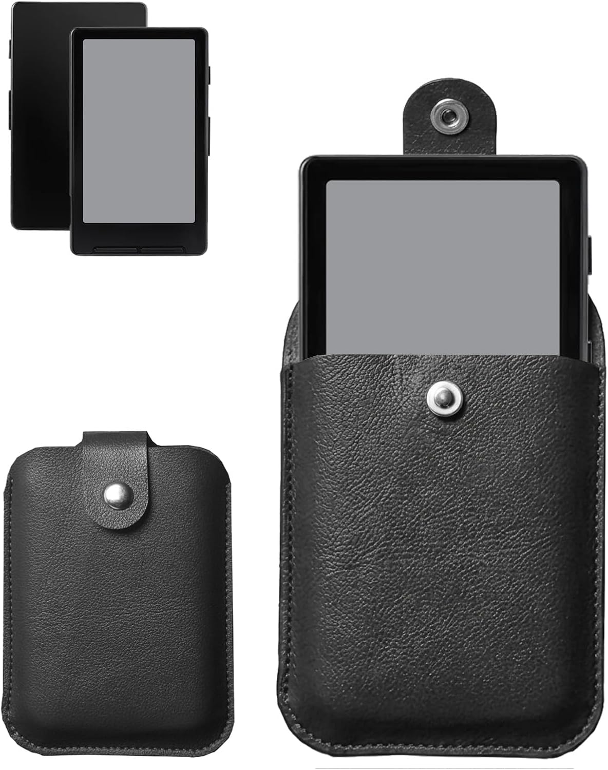 Capa protetora à prova de choque para Xteink X4 10.9 cm / X3 E-Reader, capa protetora à prova de choque com fecho de botão, bolsa de viagem antiarranhões resistente à água (preto)