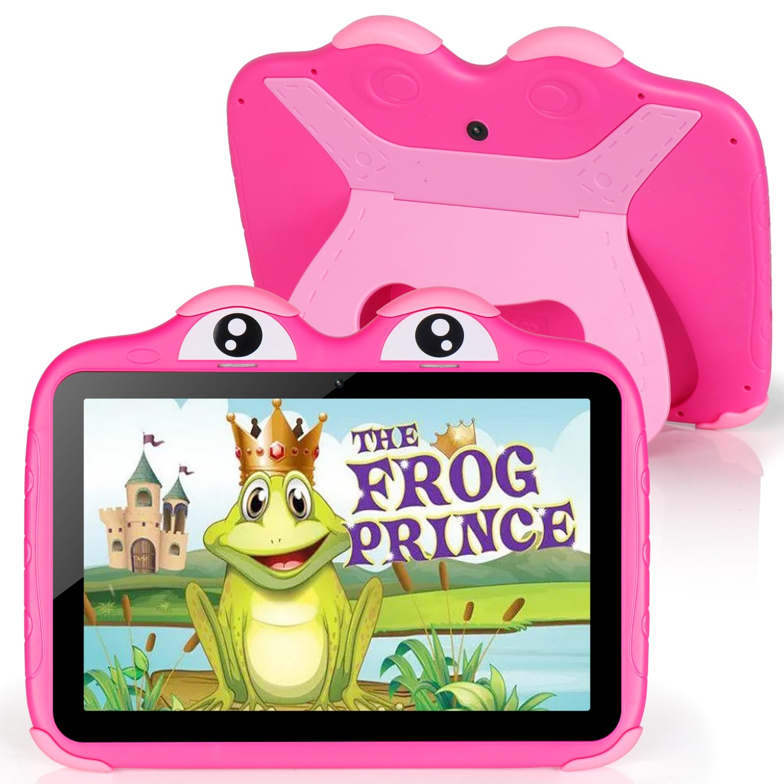 zcobro Tablette pour Enfants 10 Pouces Android Tactile Tablette Enfants avec Case 2+64 Go 5000mAh Widevine L1,WiFi 6 Tablette Bluetooth IPS HD 1280 * 800 Contrôle Parental (Rose)