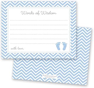 MyExpression.com 48 Cnt Blue Baby Feet Footprint Advice Cards
